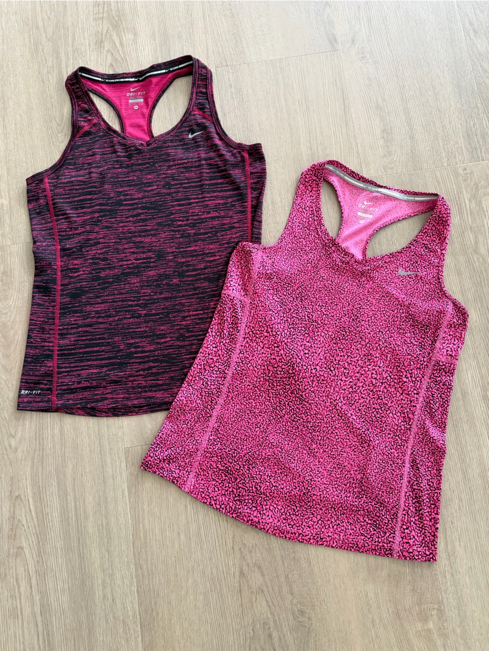 Nike Dri-FIT Running Tennis Pickleball Active Racerback Tanks set of 2 Medium